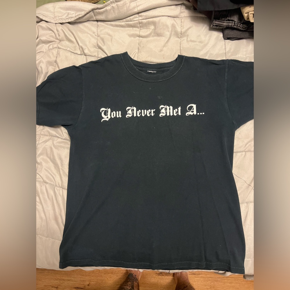 Black Short Sleeve Crew Neck Tee